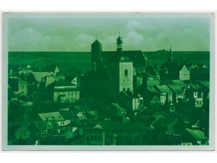58 - Semilsko, Turnov, Česká ráj, celkový pohled na město, cca 1944