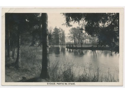 60 - Strakonicko, Štěkeň, partie na Otavě, cca 1939
