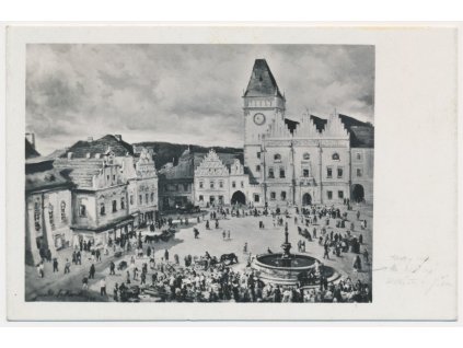 64 - Tábor, oživené náměstí, cca 1941