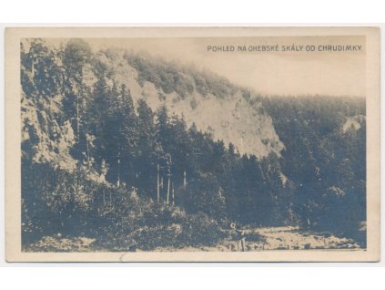 10 - Chrudimsko, Ohebské skály, pohled od Chrudimky, cca 1935