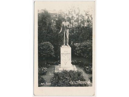 70 – Orlickoústecko, Česká Třebová, pomník T. G. Masaryka, foto Tomek, cca 1935