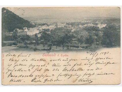 65 - Teplicko, Dubí, Euchwald, celkový pohled, cca 1898