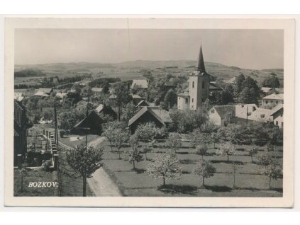 58 - Semilsko, Bozkov, celkový pohled na obec, cca 1959