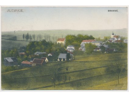 58 - Semilsko, Jilemnice, Branná, pohled na město, cca 1920