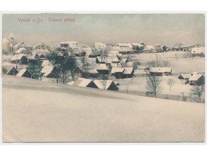58 - Semilsko, Vysoké nad Jizerou, celkový pohled, prošlá poštou 1922