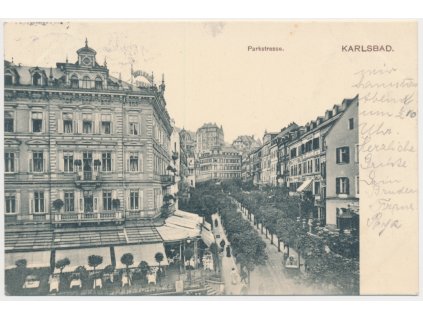 25 - Karlovy Vary, Karlsbad, Parkstrasse, cca 1906