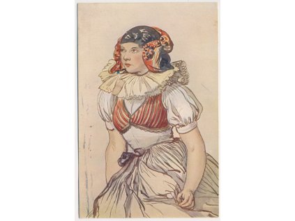 J. Mánes - Hanačka, lidový kroj, cca 1954