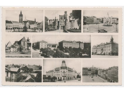 12 - České Budějovice, 9 - ti záběr s dominantami města, cca 1946
