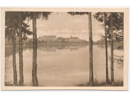 Slovensko, Vysoké Tatry, Štrbské Pleso, hotely Hviezdoslav a Kriváň, cca 1945