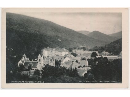 Slovensko, Trenčianské Teplice, celkový pohled, cca 1934
