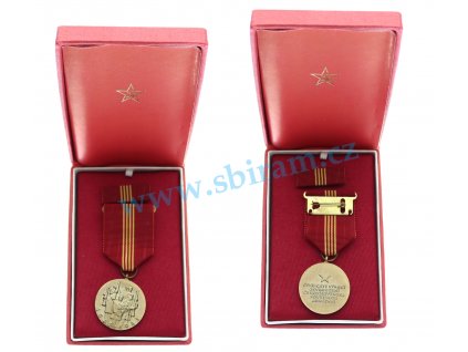 ČSSR, AE medaile Osvobození Československa, 1985, stuha, stužka, krabička, stav 0/0