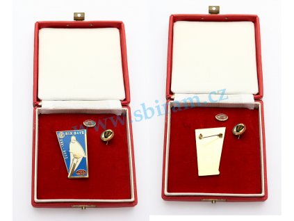 ČSSR, 3 ks pamětních odznaků, motorismus, krabička, stav 1/1