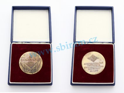 ČSSR, AE medaile Mechanizační ústředna PZO, průměr 50 mm, etue, stav 1/1