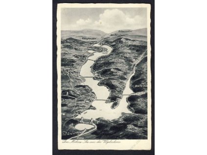 Germany, Soest District, Talsperre, Möhnesee, bird&apos!s eye view,cca 1928