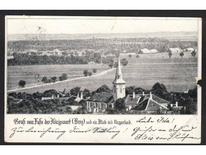 Austria, Königswart, view from Hungary, cca 1900