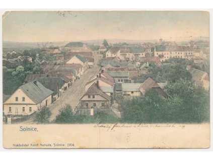 57 - Rychnovsko, Solnice, celkový pohled na město, cca 1904