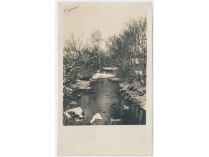 57 - Rychnovsko, Solnice, partie u řeky, cca 1925