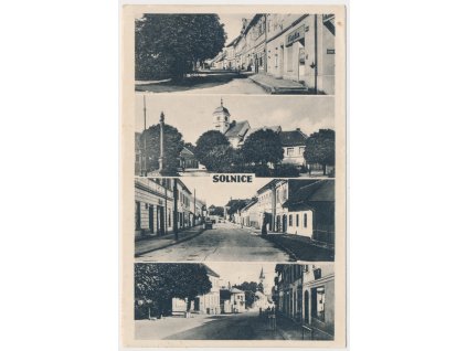 57 - Rychnovsko, Solnice, 4 - záběr s dominantami města, cca 1941
