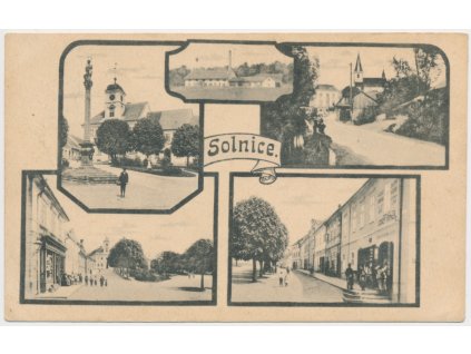 57 - Rychnovsko, Solnice, 5 - ti  záběr s dominantami města, cca 1921
