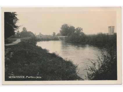 35 - Mělnicko, Neratovice, partie u jezu, cca 1938