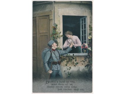 Vojenská, "Důvěřuj a mysli na mne....", cca 1917