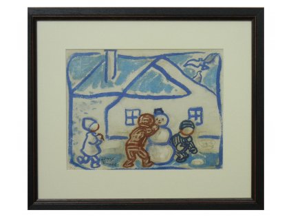 capek josef 1887 1945 modra a bila originalni stary ofsetovy tisk 91151176