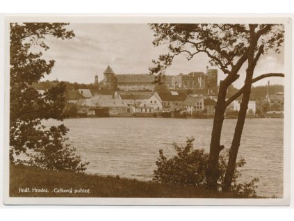 24 - Jindřichův Hradec, celkový pohled, cca 1934