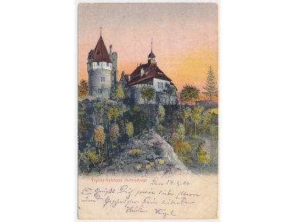 65 - Teplice, Teplitz - Schönau, Schlossberg, cca 1904