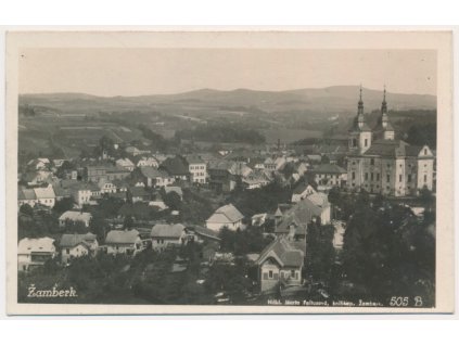 70 - Orlickoústecko, Žamberk, celkový pohled, Foto Fon, cca 1935