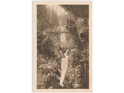 Slovensko, Vysoké Tatry, Obří vodopád Studené doliny, cca 1945