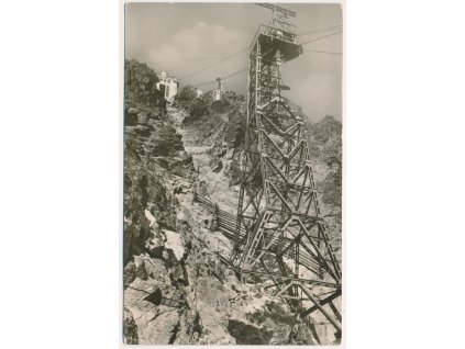 Slovensko, Vysoké Tatry, Lanovka na Lomnický štít, cca 1951