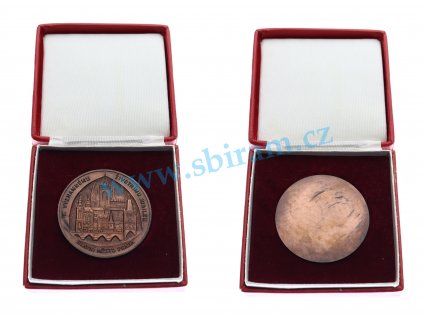ČSSR, AE medaile K životnímu jubileu - Praha, průměr 60 mm, krabička, stav 1/1