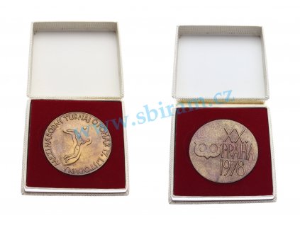 ČSSR, AE medaile, odbíjená, Pohár 17. listopadu, 1978, průměr 60 mm, stav 0/0
