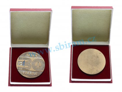 ČSSR, AE medaile Tesla Vráble, průměr 60 mm, krabička, stav 0/0