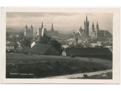 28 - Klatovy, celkový pohled, v pozadí "Hůrka", cca 1937