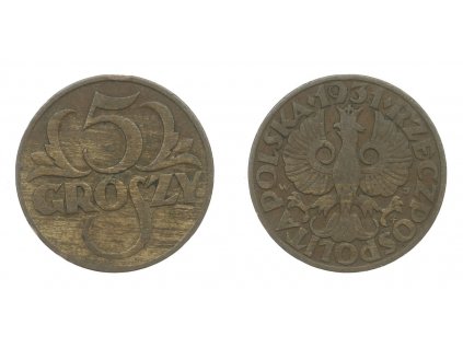 Polsko, mince 5 Groszy, 1931, stav 1/1...viz autentické foto