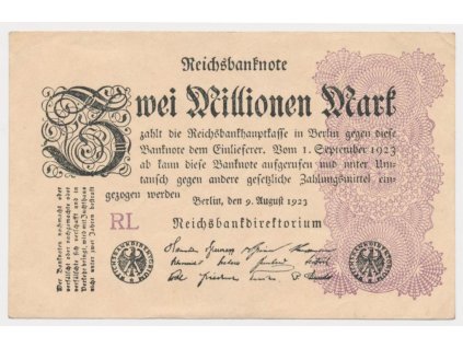 Německo, 2 000 000 Marek, 1923, pěkný stav 0