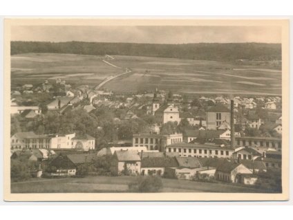 57 - Rychnovsko, Vamberk, celkový pohled na město, Grafo Čuda, cca 1940