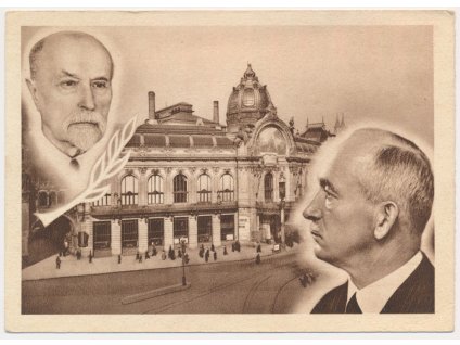 Koláž, Prezidenti T.G. Masaryk a Dr. E. Beneš, Representační dům