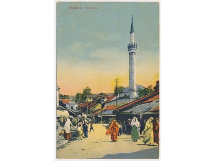 Bosna a Hercegovina, Sarajevo, Baščaršia, cca 1917