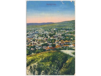 Bosna a Hercegovina, Sarajevo, Celkový pohled, cca 1917