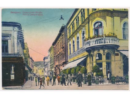 Bosna a Hercegovina, Sarajevo, Franz Josef Strasse,  cca 1917