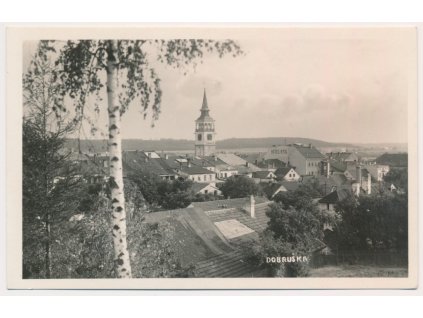 57 - Rychnovsko, Dobruška, pohled na město, Grafo Čuda, cca 1930