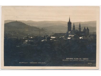 28 - Klatovy, celkový pohled, "Večerní nálada", cca 1926