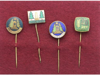ČSSR, 4 ks pamětních odznaků, Luhačovice, stav 1/1