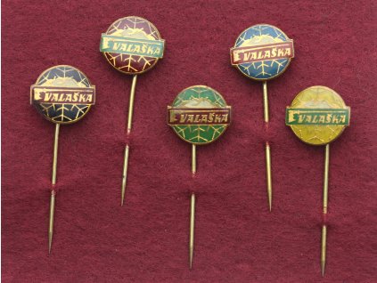 ČSSR, 5 ks pamětních odznaků, Valaška, stav 1/1