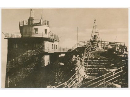 Slovensko, Vysoké Tatry, Stanica lanovky na Lomnický štít, cca 1948