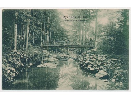 57 - Rychnov nad Kněžnou, oživená partie ve Včelném, cca 1909