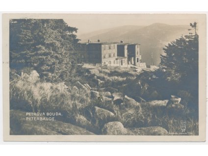 66 - Trutnovsko, Krkonoše, Peterbaude, Petrova bouda, cca 1923