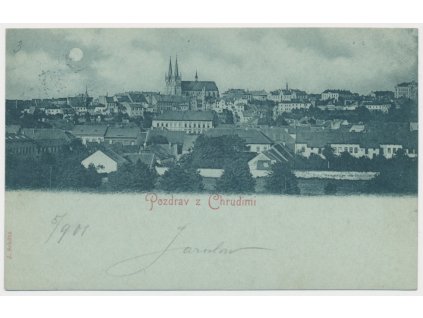 10 - Chrudim, celkový pohled na město, cca 1901